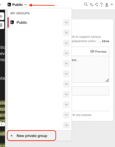 Create a private group.