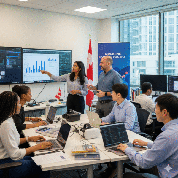 AI Generate Image of people working together in a conference room exploring data