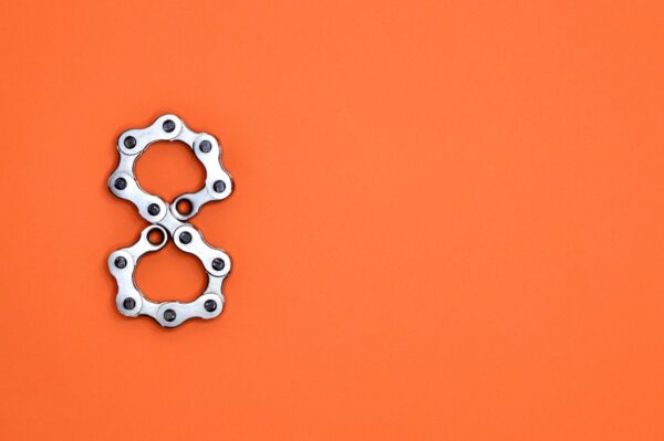 Gray Motorcycle Chain Form Number 8